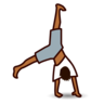 Person Cartwheeling: Medium-Dark Skin Tone Emoji 🤸🏾 image - Emojidex style