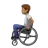Person In Manual Wheelchair: Medium Skin Tone