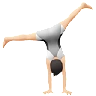 Person Cartwheeling: Light Skin Tone Emoji 🤸🏻 image - Apple style