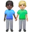 Men Holding Hands: Medium-Light Skin Tone, Dark Skin Tone