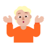 Person Shrugging: Medium-Light Skin Tone Emoji 🤷🏼 image - Microsoft Classic 2D style