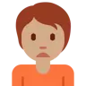 Person Frowning: Medium Skin Tone Emoji 🙍🏽 image - Twitter / X (Twemoji) style