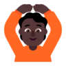 Person Gesturing Ok: Dark Skin Tone Emoji 🙆🏿 image - Microsoft Classic 2D style