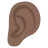 Ear: Dark Skin Tone