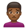 Man Frowning: Medium-Dark Skin Tone Emoji 🙍🏾‍♂️ image - WhatsApp style