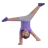Woman Cartwheeling: Medium Skin Tone