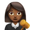Woman Judge: Medium-Dark Skin Tone Emoji 👩🏾‍⚖️ image - Apple style