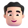 Man: Light Skin Tone Emoji 👨🏻 image - Microsoft 3D Fluent style