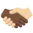 Handshake: Dark Skin Tone, Medium-Light Skin Tone