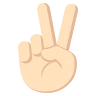 Victory Hand: Light Skin Tone Emoji ✌🏻 image - EmojiTwo style