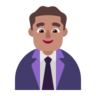 Man Office Worker: Medium Skin Tone Emoji 👨🏽‍💼 image - Microsoft Classic 2D style