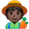 Farmer: Dark Skin Tone Emoji 🧑🏿‍🌾 image - Samsung style