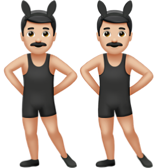 Men With Bunny Ears: Light Skin Tone