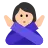 Woman Gesturing No: Light Skin Tone