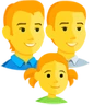 Family: Man, Man, Girl Emoji 👨‍👨‍👧 image - Facebook Messenger (2016) style