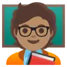 Teacher: Medium Skin Tone Emoji 🧑🏽‍🏫 image - Google Noto Color style