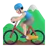 Man Mountain Biking: Light Skin Tone