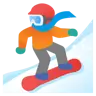 Snowboarder: Medium Skin Tone Emoji 🏂🏽 image - Google Noto Color style