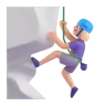 Woman Climbing: Medium-Light Skin Tone Emoji 🧗🏼‍♀️ image - Microsoft 3D Fluent style