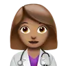 Woman Health Worker: Medium Skin Tone Emoji 👩🏽‍⚕️ image - Apple style