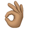 Ok Hand: Medium Skin Tone Emoji 👌🏽 image - Huawei Harmony OS style