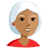 Old Woman: Medium Skin Tone Emoji 👵🏽 image - Facebook Messenger (2016) style