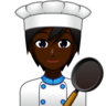 Cook: Dark Skin Tone Emoji 🧑🏿‍🍳 image - Emojidex style