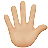 Hand With Fingers Splayed: Medium-Light Skin Tone