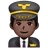 Man Pilot: Dark Skin Tone