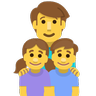 Family: Man, Girl, Boy Emoji 👨‍👧‍👦 image - Skype style