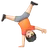Person Cartwheeling: Light Skin Tone