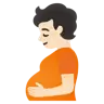 Pregnant Person: Light Skin Tone Emoji 🫄🏻 image - Google Noto Color style