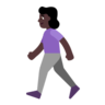 Woman Walking: Dark Skin Tone Emoji 🚶🏿‍♀️ image - Microsoft Classic 2D style