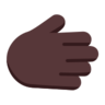 Rightwards Hand: Dark Skin Tone Emoji 🫱🏿 image - Microsoft Classic 2D style
