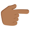 Backhand Index Pointing Right: Medium-Dark Skin Tone Emoji 👉🏾 image - EmojiTwo style