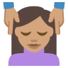 Person Getting Massage: Medium Skin Tone Emoji 💆🏽 image - EmojiTwo style