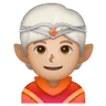 Elf: Medium-Light Skin Tone Emoji 🧝🏼 image - Samsung style
