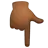 Backhand Index Pointing Down: Medium-Dark Skin Tone