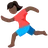 Person Running: Dark Skin Tone