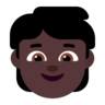 Child: Dark Skin Tone Emoji 🧒🏿 image - Microsoft Classic 2D style