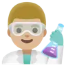 Man Scientist: Medium-Light Skin Tone Emoji 👨🏼‍🔬 image - Google Noto Color style