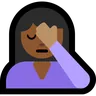 Person Facepalming: Medium-Dark Skin Tone Emoji 🤦🏾 image - Microsoft Windows 10 Segoe UI Emoji style