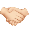 Handshake: Light Skin Tone Emoji 🤝🏻 image - Apple style