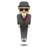 Person In Suit Levitating: Medium-Light Skin Tone Emoji 🕴🏼 image - Google Noto Color style