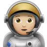 Astronaut: Medium-Light Skin Tone Emoji 🧑🏼‍🚀 image - Apple style