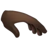 Palm Down Hand: Dark Skin Tone Emoji 🫳🏿 image - WhatsApp style