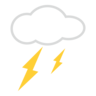 Nube con rayos Emoji 🌩 image - Emojidex style