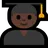 Man Student: Dark Skin Tone