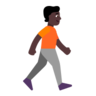 Person Walking Facing Right: Dark Skin Tone Emoji 🚶🏿‍➡️ image - Microsoft Classic 2D style
