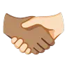 Handshake: Medium Skin Tone, Light Skin Tone Emoji 🫱🏽‍🫲🏻 image - Google Noto Color Animated style
